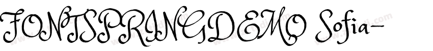 FONTSPRINGDEMO Sofia字体转换